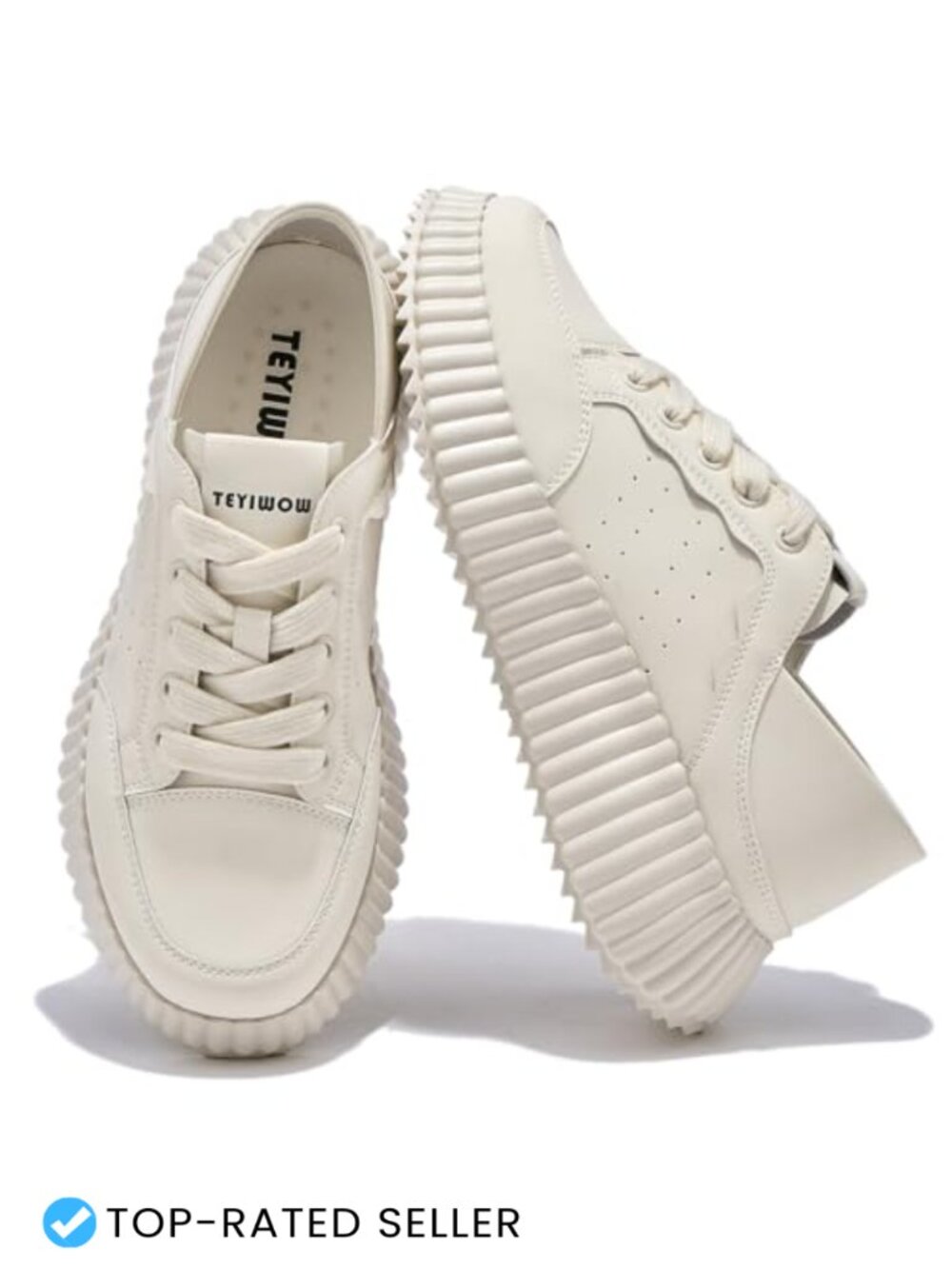 Women's Slip On Sneakers Chunky Platform Faux Leather Walking Shoes